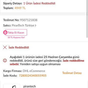 İade Talebim Haksız Yere Reddedildi, Fatura Da Gönderilmedi