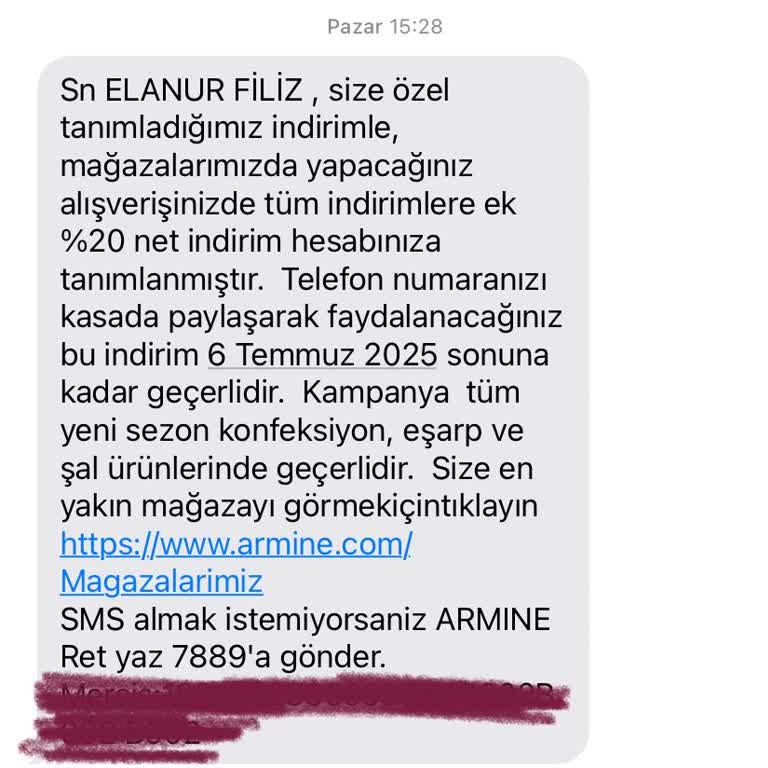 Armine Mağazasında Mesajdaki İndirimin Geçerli Olmaması Ve Çalışan Tavrı