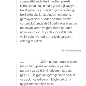 Eksik Teslimat Ve İlgisiz Müşteri Hizmetleri Mağduriyeti