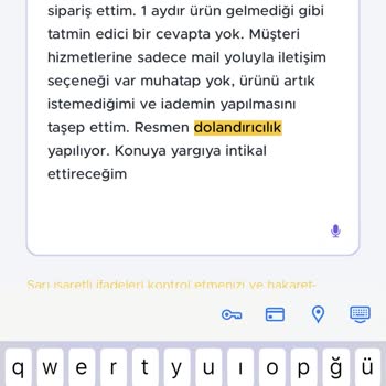 Sipariş Verdiğim Ürün Bir Ay Geçmesine Rağmen Teslim Edilmedi
