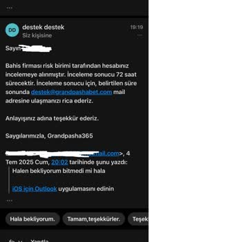 GrandPashaBet'te Kazancım Ödenmiyor, Destek Alamıyorum