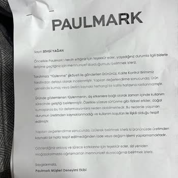 P*** M*** Kaban Ve Sweat Ürünlerinde Kalite Sorunu Ve İade Problemi