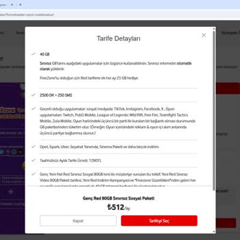 Seçtiğim Tarifeden Farklı Paket Tanımlandı, Youtube Sınırsız Hakkım Verilmedi