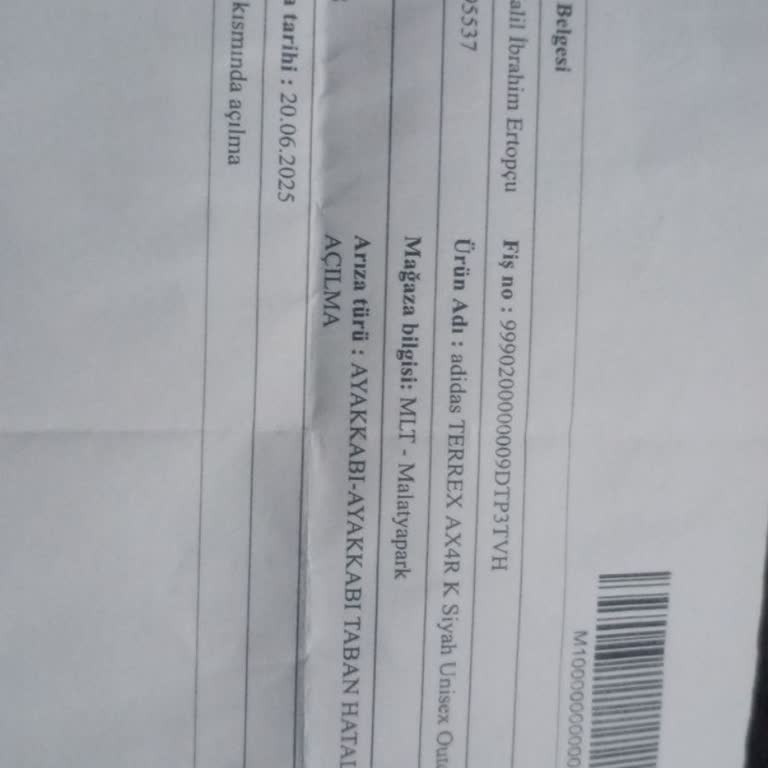 Ayakkabı Tabanındaki Açılmada Garantiye Rağmen Değişim Yapılmadı