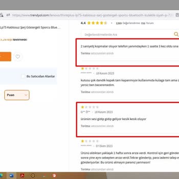 Lenovo Bluetooth Kulaklıkta Sürekli Kopma Ve Yetersiz Teknik Destek