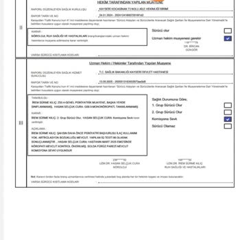 Ehliyet İçin Sağlık Raporu Sürecinde Yaşadığım Haksızlık