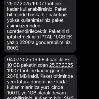 Kullanmadığım İnternet Paketim Haksız Yere Tükeniyor