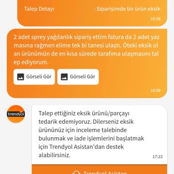 Sipariş Verilen İki Üründen Biri Teslim Edilmedi, Stokta Olmasına Rağmen Gönderilmiyor