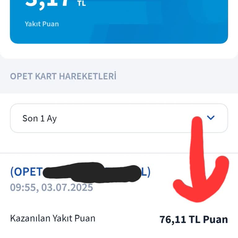 Opet'ten Kazanılan Yakıt Puanı Hesaplanmadı