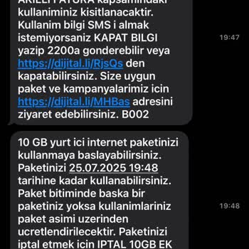 Ek İnternet Paketlerinin Hızla Tükenmesi Ve Yüksek Fatura Sorunu