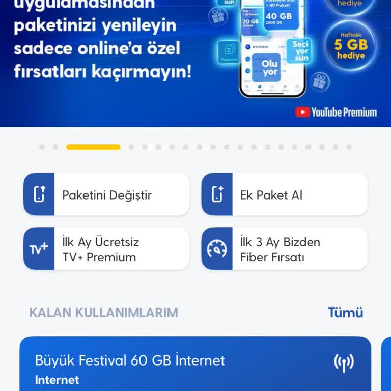60 GB İnternet Paketi Hızla Tükeniyor Ve Ek Paket Almaya Zorlanıyorum