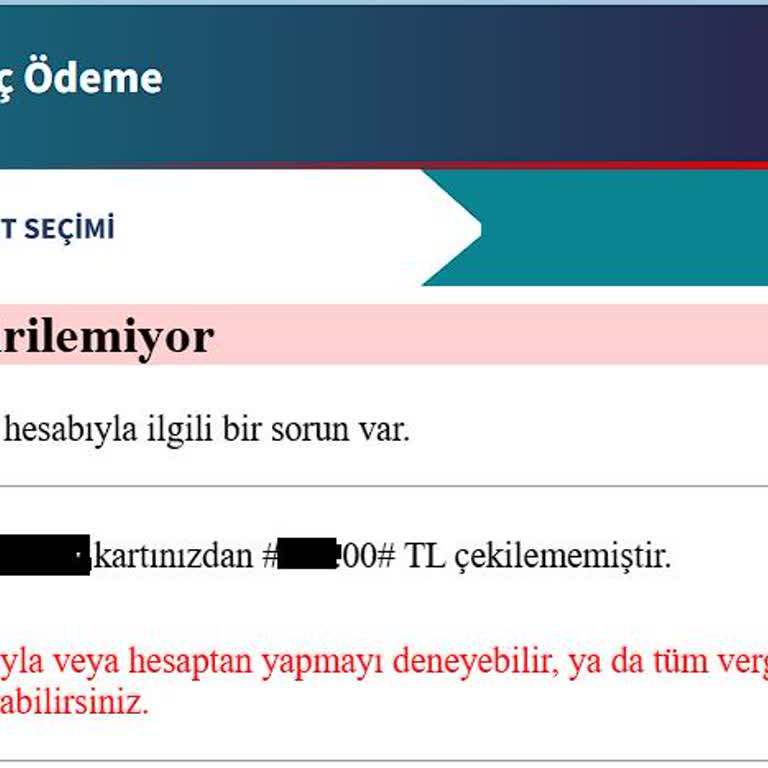 Halkbank Kredi Kartı İle MTV Ödemesinde Sürekli Hata Alıyorum