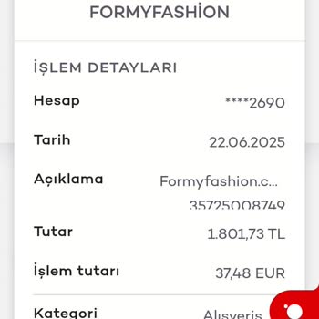 Formyfashion.com Kartımdan Fazla Ücret Çekmesi