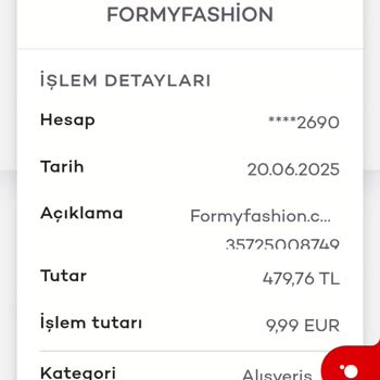 Formyfashion.com Kartımdan Fazla Ücret Çekmesi