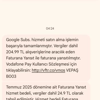 Vodafone'dan Onaysız Üyelik Ve Haksız Para Talebi