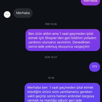 İptal Talebim Dikkate Alınmadı, Ürün Israrla Kargolandı