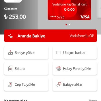 Vodafone Pay Hesabım Olmasına Rağmen Sanal Kart Oluşturamıyorum