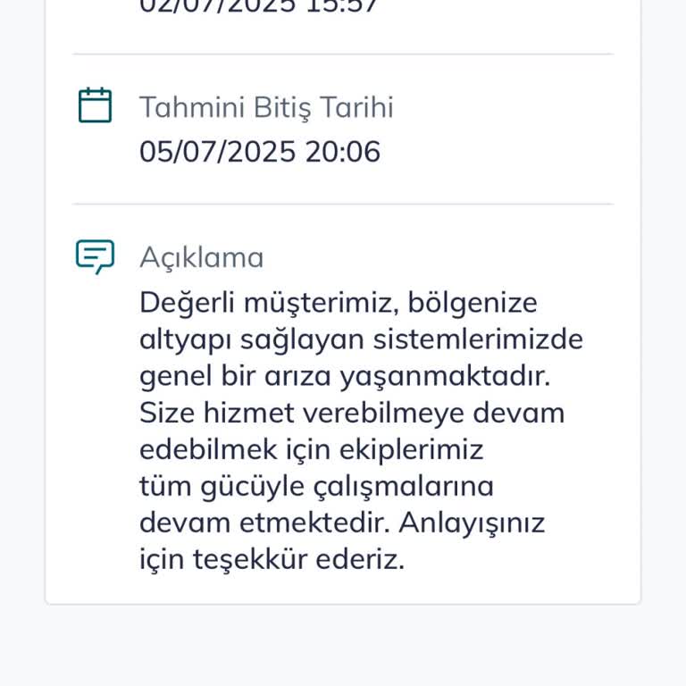Uzun Süreli İnternet Kesintisine Ve Yetersiz Müşteri Hizmetlerine Tepki