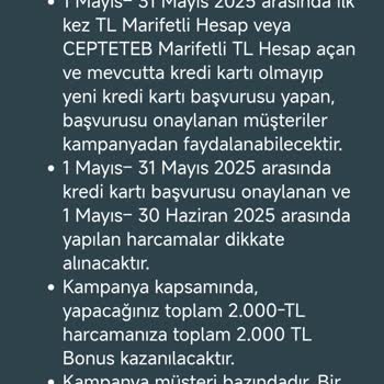 TEB Marifetli Hesap Kampanya Bonusu Yüklenmedi Sözünde Durmayan Banka