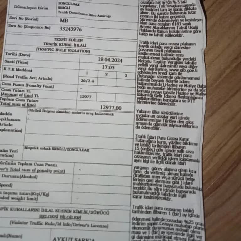 Ehliyet Cezasını Ödememe Rağmen Maaşıma Haciz Konuldu