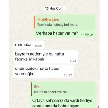 Satın Alınan Mobilya Takımlarının Eksik Ve Gecikmeli Teslimatı Hakkında Mağduriyet
