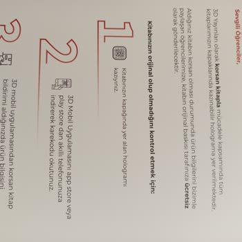 Aldığım Kitapta Orijinallik Hologramı Bulunmuyor