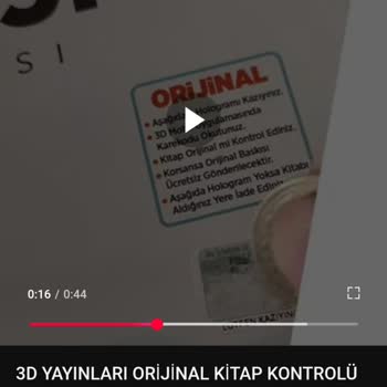 Aldığım Kitapta Orijinallik Hologramı Bulunmuyor