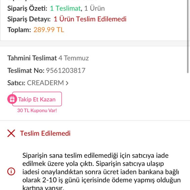 Kargoya Verilen Ürün Hiç Teslim Edilmeden İade Edildi