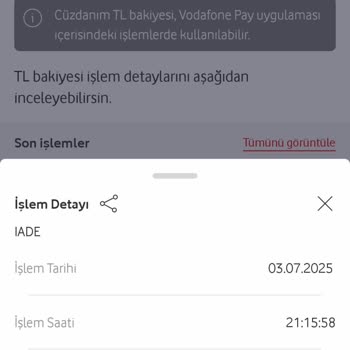 Vodafone Pay Cüzdan İade Süreci Hakkında Bilgi Eksikliği