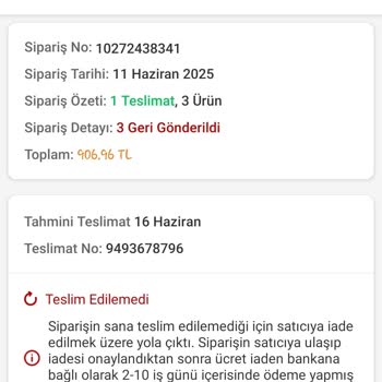 Trendyol Milla Siparişim Kayboldu, Para İadem Yapılmadı