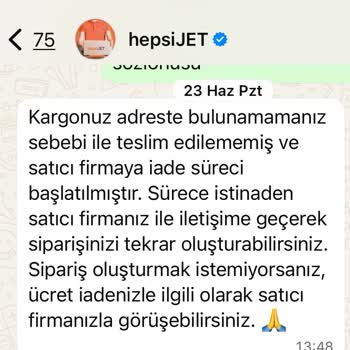 Hepsijet Teslimatında Bilgilendirme Sorunları Ve Paket İadesi Mağduriyeti