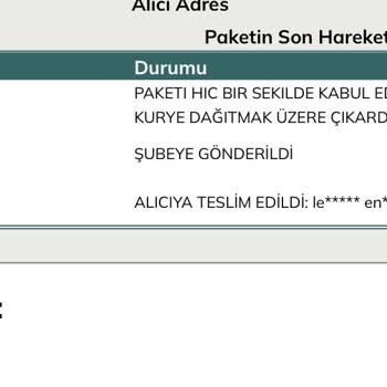 Kargom Teslim Edilmeden Geri Götürüldü!