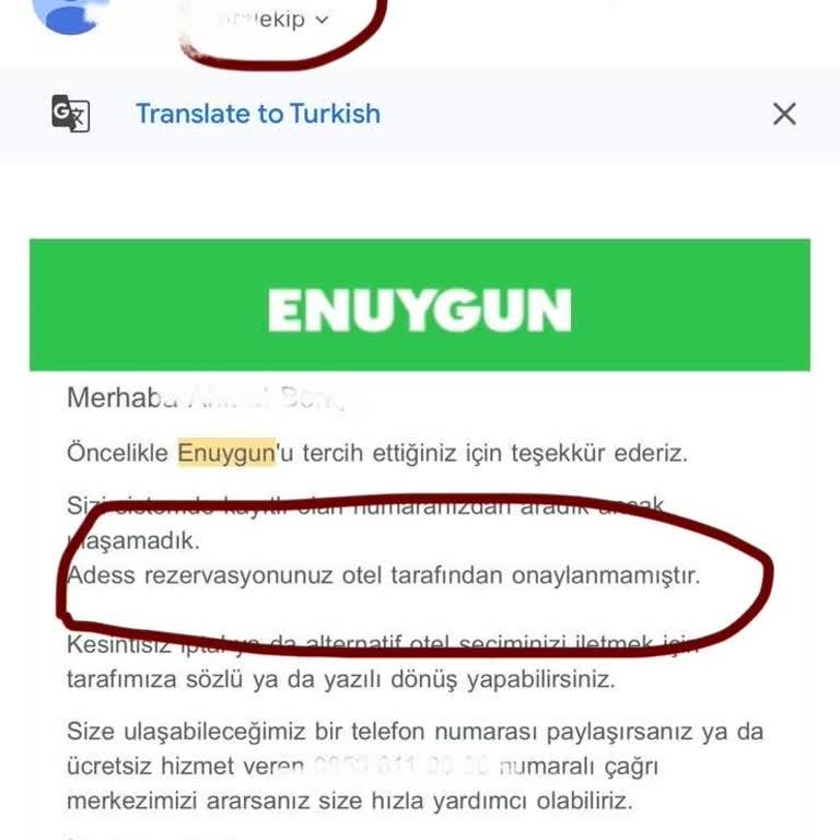 Rezervasyonum Düğün Nedeniyle Son Anda İptal Edildi