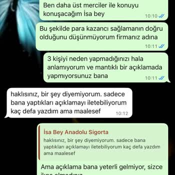 Anadolu Sigorta'da Kazanılmış Haklarım Hiçe Sayıldı, Poliçe Yenilemem Engelendi!