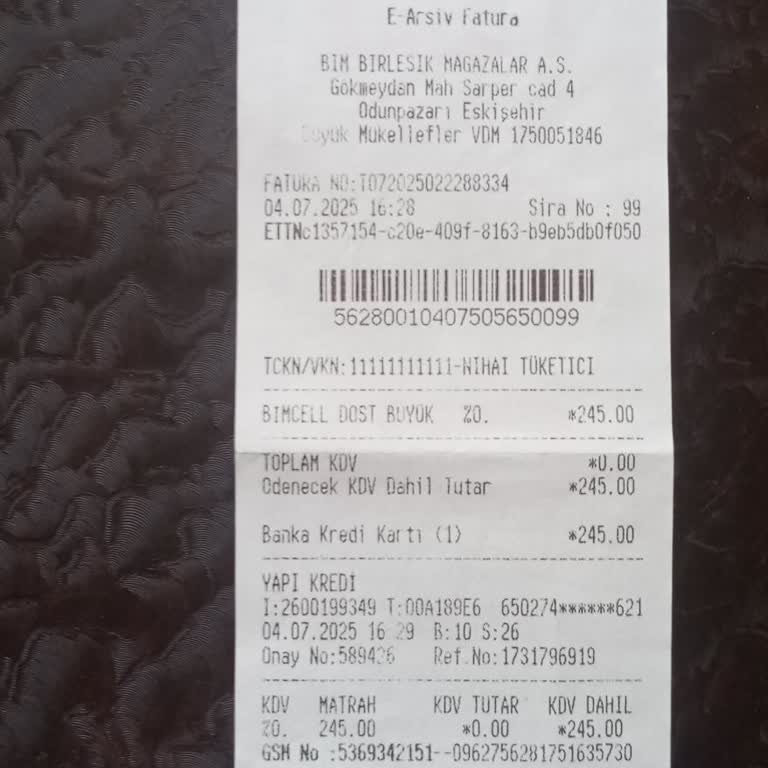 BİM Marketten Yüklenen Paketler Ve Telsiz Vergisi Nedeniyle Yaşanan Bakiye Kaybı