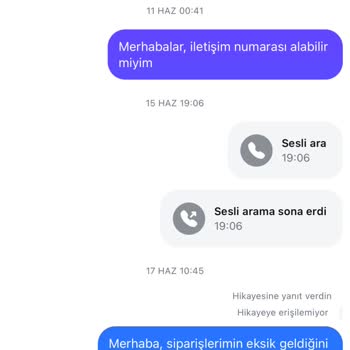 Elen İstanbul Eksik Ürün Ve İletişimsizlik Mağduriyeti