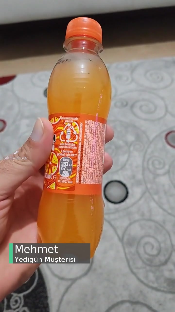 Yedigün Portakal Meyveli Gazozda Yabancı Madde! videonun kapak resmi