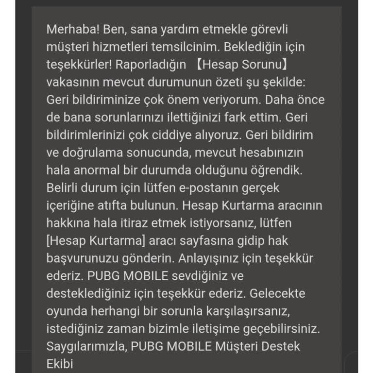 PUBG Mobile Hesabım Çalındı, Yardım Alamıyorum