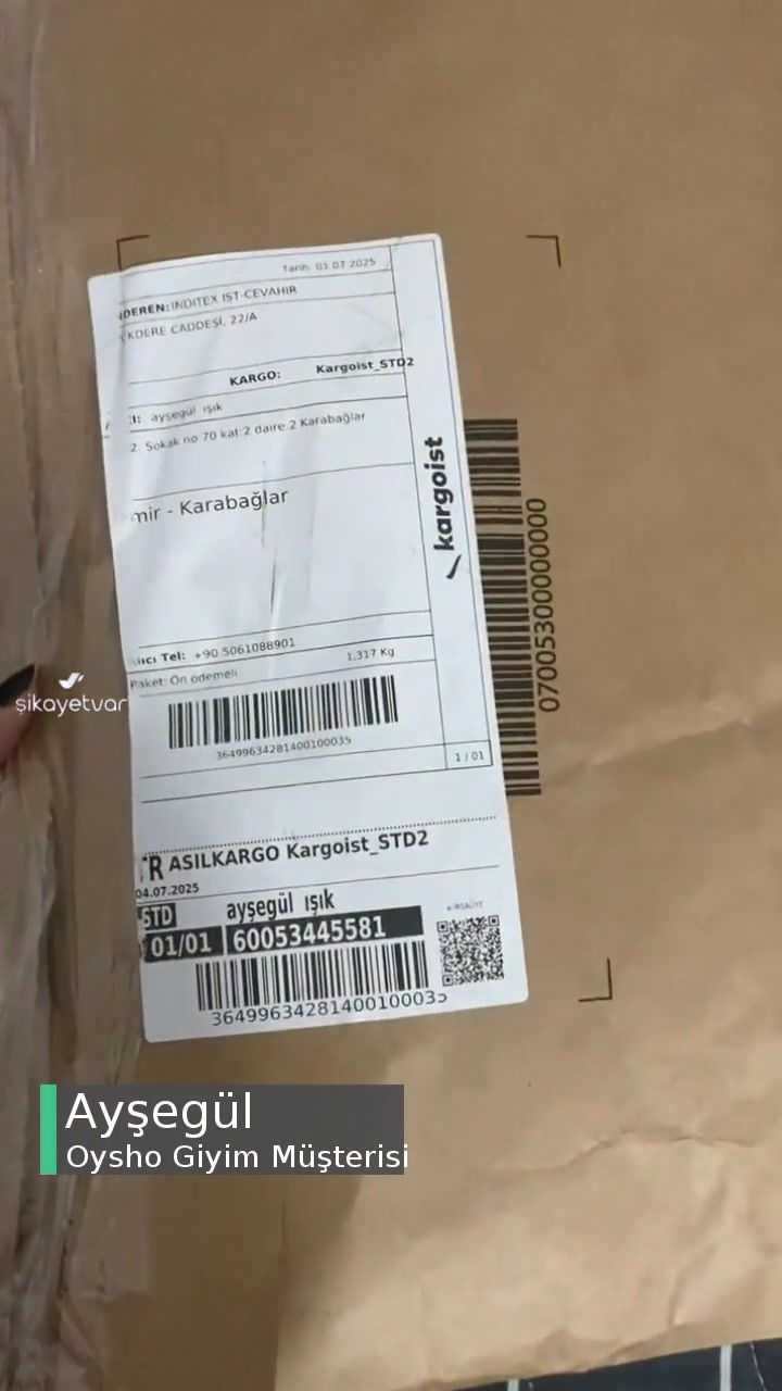 Oysho Giyim Eksik Ürün Gönderimi videonun kapak resmi