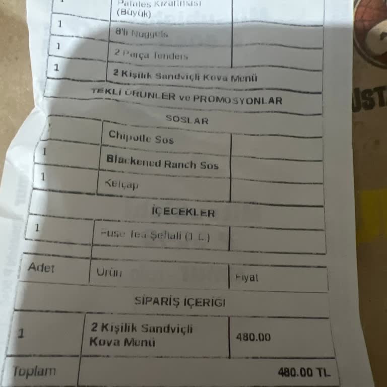 Soğuk Ve Geç Gelen Sipariş Hayal Kırıklığı Yarattı