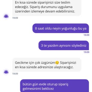 Siparişim Saatlerce Gelmedi Canlı Destek Çözüm Sunmadı Ürünler De Bozuk Geldi