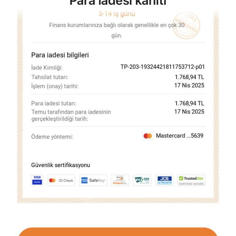 Temu'dan İade Edilmeyen Para Ve İletişim Sorunu