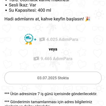 Adım Para İle Biriktirdiğim Puanlarla Ürün Alamadım, Müşteri Hizmeti İlgisiz Kaldı