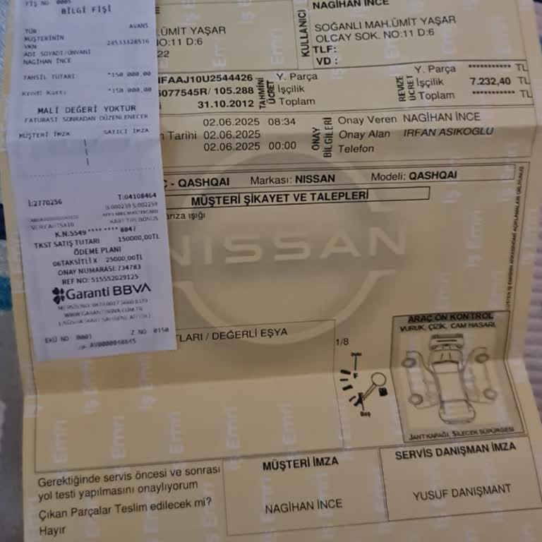 Yetkili Serviste Tamir Fiyaskosu Ve İzinsiz Araç Kullanımı