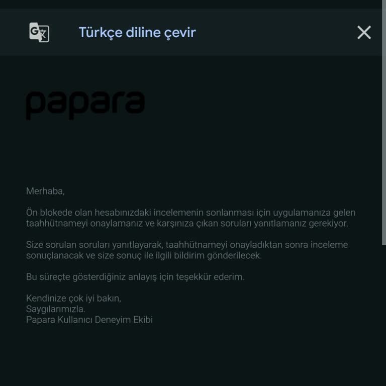 Papara Anket Bildirimi Var, Uygulamada Anket Yok