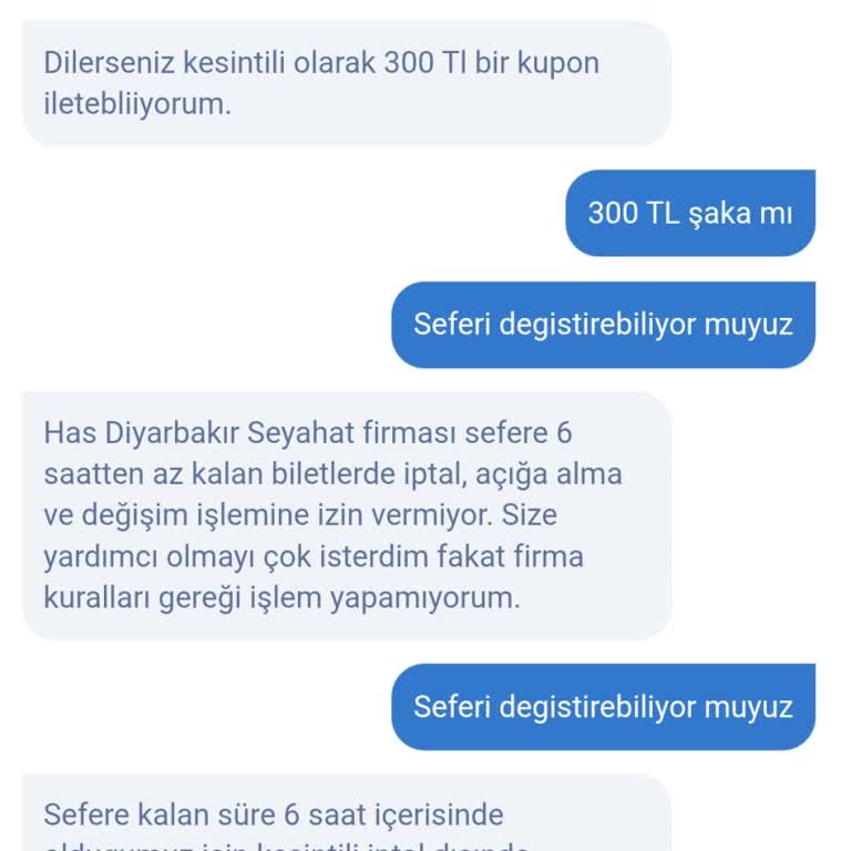 Obilet Ve Has Diyarbakır Arasında Sorumluluk Karmaşasıyla Mağduriyet Yaşadım