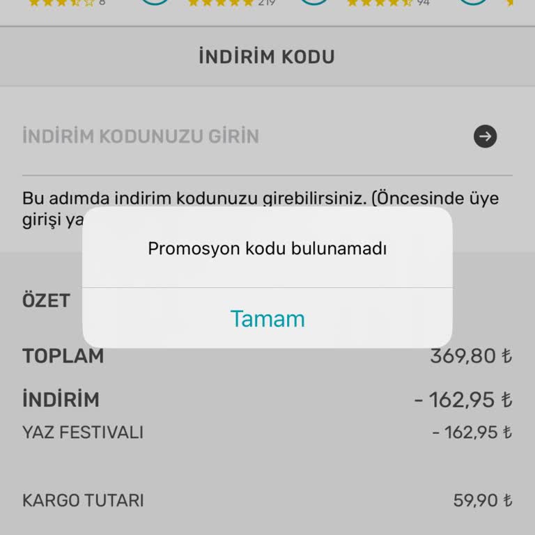 Online İndirim Kodlarının Geçersiz Olması Ve Destek Talebi