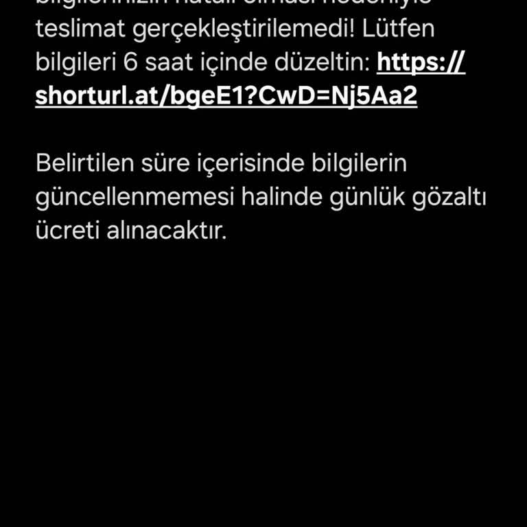 PTT Adına Gelen SMS