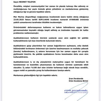 Satın Aldığım Ayakkabı Kısa Sürede Deforme Oldu, Çözüm Sunulmadı