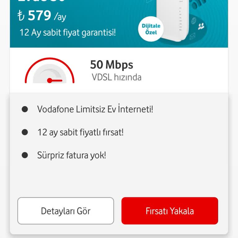 Vodafone Net Tarife Bitiminde Fahiş Zam Ve Düzenleme Talebi